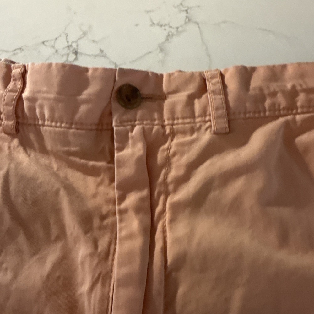 Cremieux Salmon Dyed Flat Front Casual Cotton Chino Shorts Men's Size 33 - Picture 3 of 7